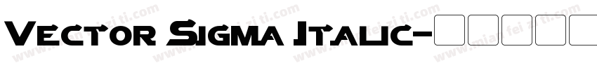 Vector Sigma Italic字体转换